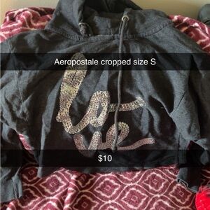 Aeropostale Gray Cropped Jacket Casual Style